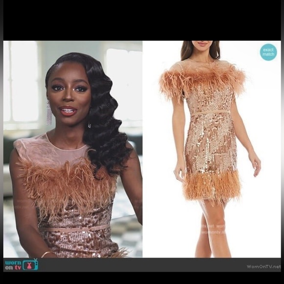 Antonio Melani x Nicola Bathie Collab
Feather Sequin Silk Mini Dress Size 2 - Picture 9 of 10